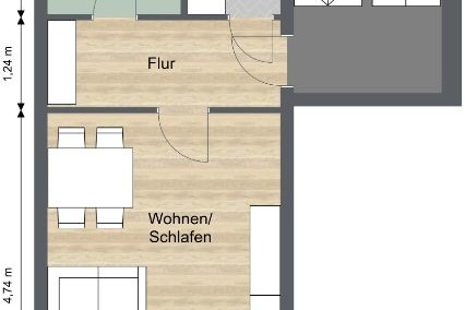 1 Raum Wohnung mit Balkon Besichtigung Ende September möglich